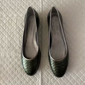 Caligarius Green Python Flats